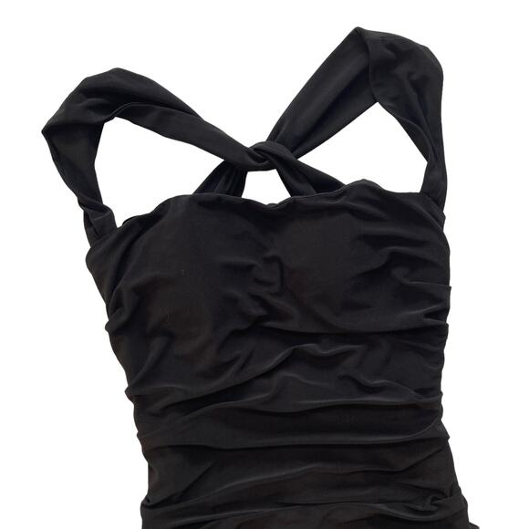 Laundry by Shelli Segal Square Neck Jersey Bodycon Dress Size 6 Retro Pinup - Picture 8 of 10